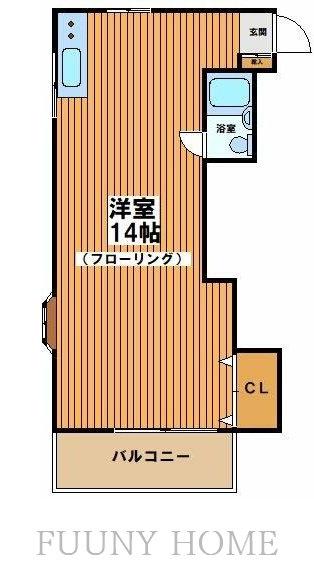 コーポヤマト(ワンルーム/2階)の間取り写真