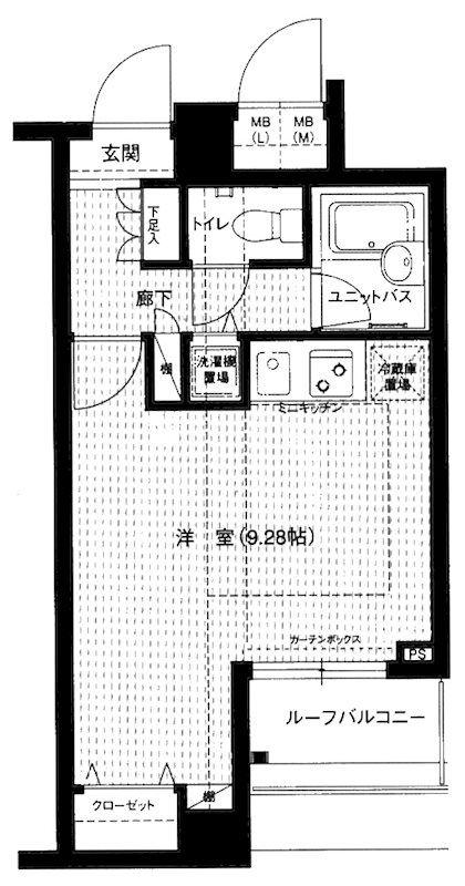メインステージ青山(ワンルーム/5階)の間取り写真