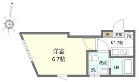 チャムフィールド堀切菖蒲園(1K/2階)の間取り写真