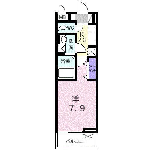 ヴォラーレ(1K/3階)の間取り写真