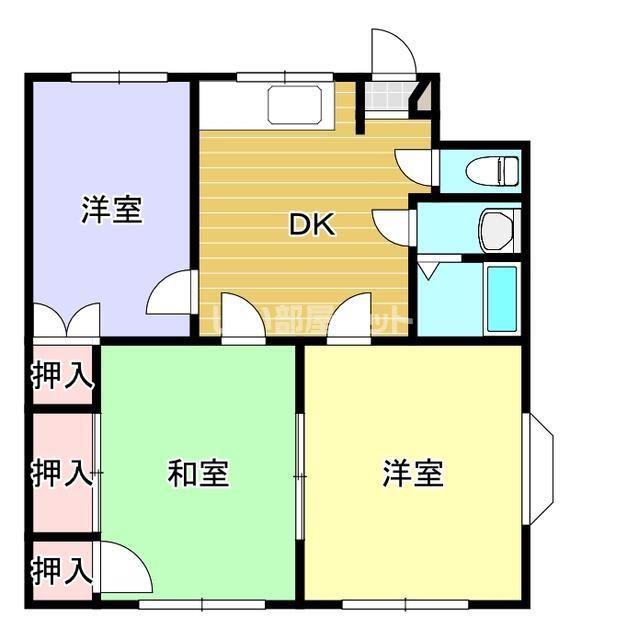 グランビア南(3DK/2階)の間取り写真
