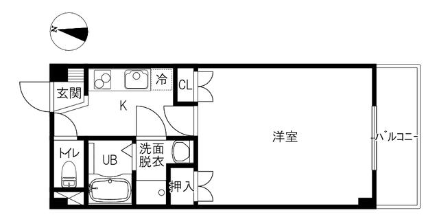 ドリームディノス2(1K/2階)の間取り写真