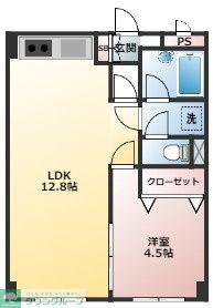 リーベンスハイム大宮(1LDK/2階)の間取り写真