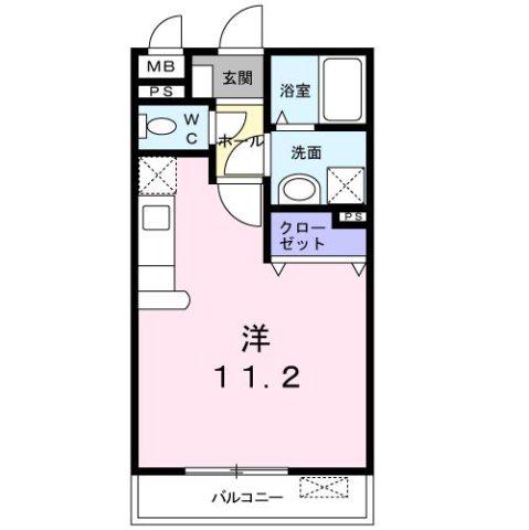 フォーユー(1K/2階)の間取り写真