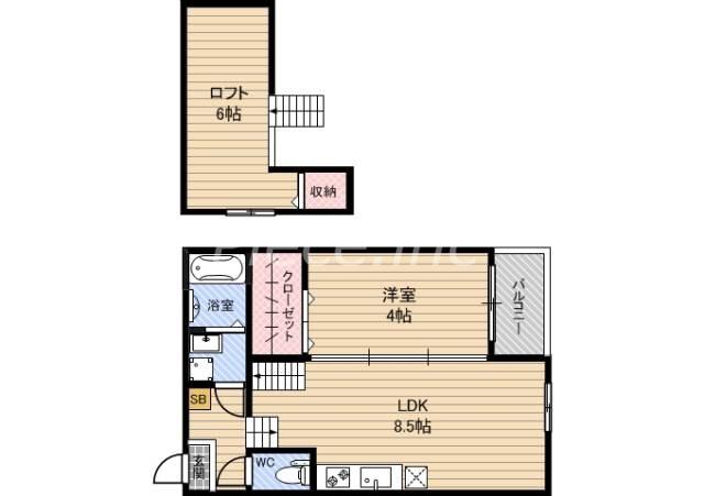 COMFORTIA(1LDK/1階)の間取り写真