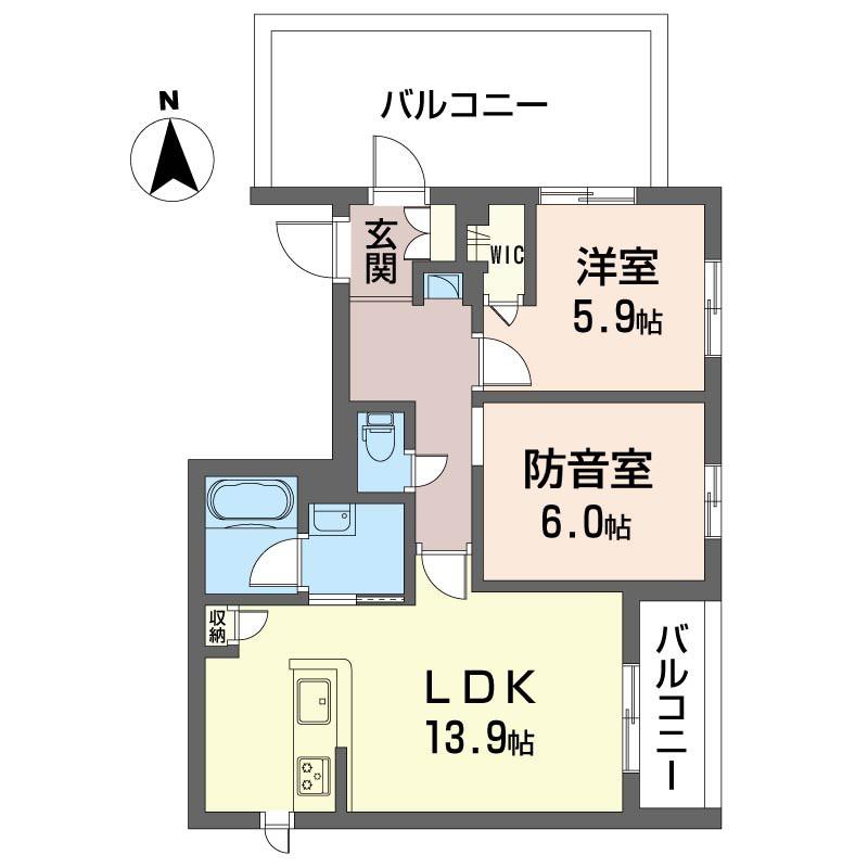 ハーモニーコート目白(2LDK/3階)の間取り写真
