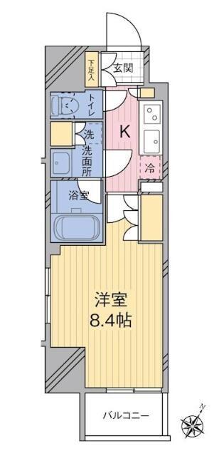 MODIER HATAGAYA(1K/11階)の間取り写真