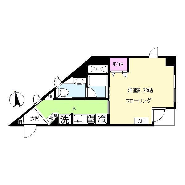 リシェルコート(1K/5階)の間取り写真