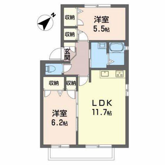 YSエミネンス(2LDK/2階)の間取り写真