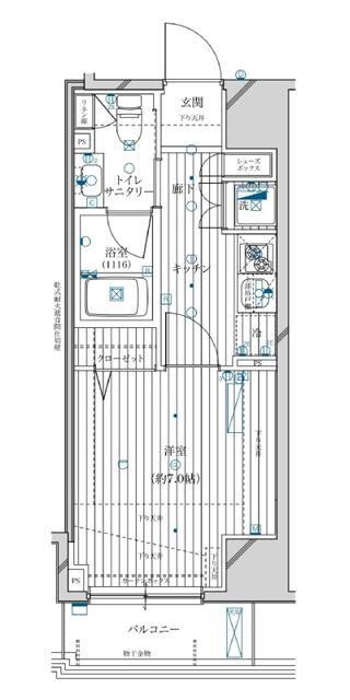 スプレスター上野根岸(1K/10階)の間取り写真