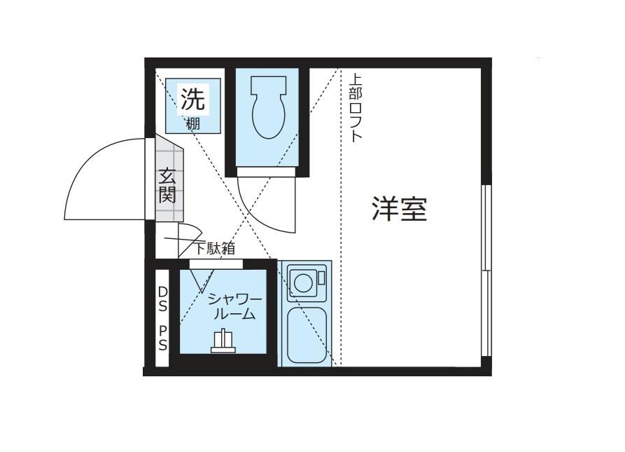 NANO北新宿2(ワンルーム/1階)の間取り写真