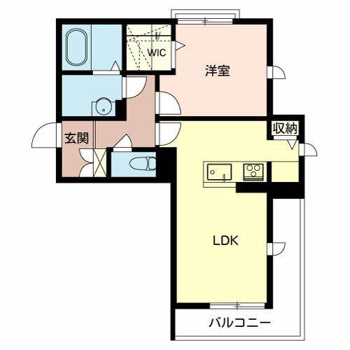 インペリアルFEプラス(1LDK/2階)の間取り写真