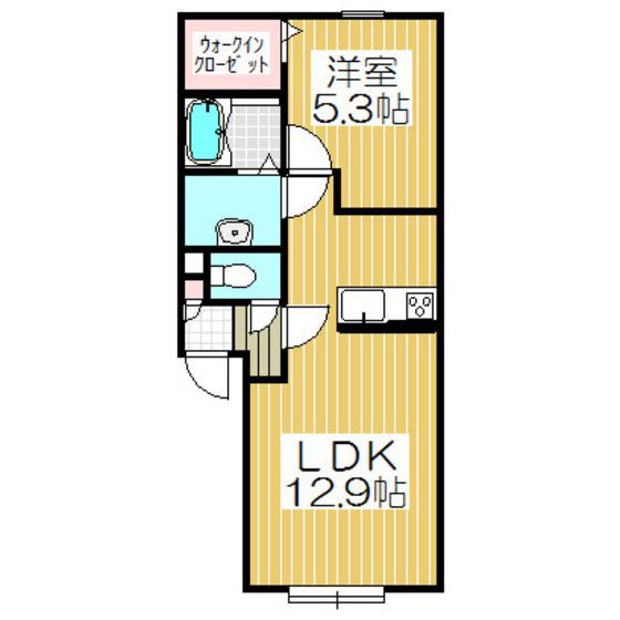 デリスメゾン新生(1LDK/1階)の間取り写真