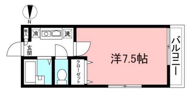 グラン・ソレイユII号館(1K/3階)の間取り写真