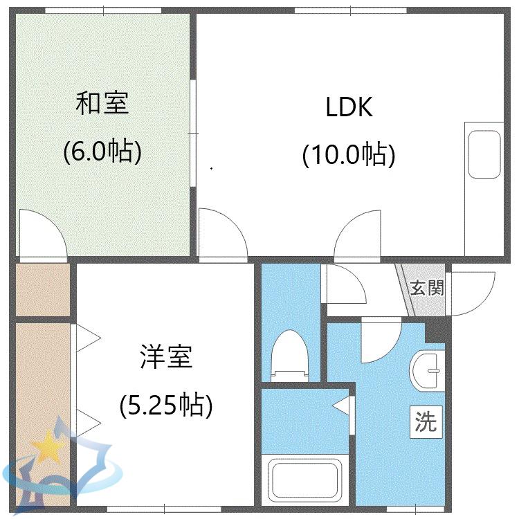 シティーハウスST(2LDK/3階)の間取り写真