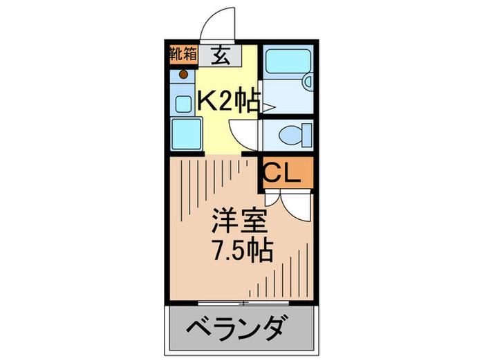 ルースベリア・J(1K/5階)の間取り写真