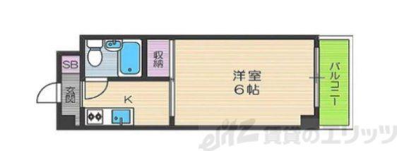 CASA GRANDE(1K/3階)の間取り写真