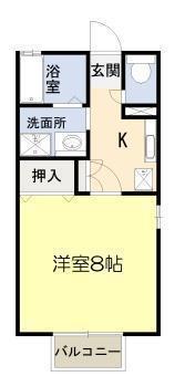 クレールメゾン(1K/2階)の間取り写真