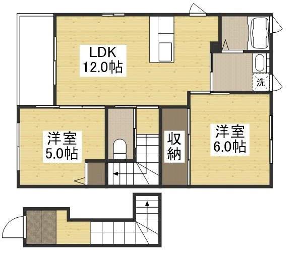 シャーメゾン・アイ(2LDK/2階)の間取り写真