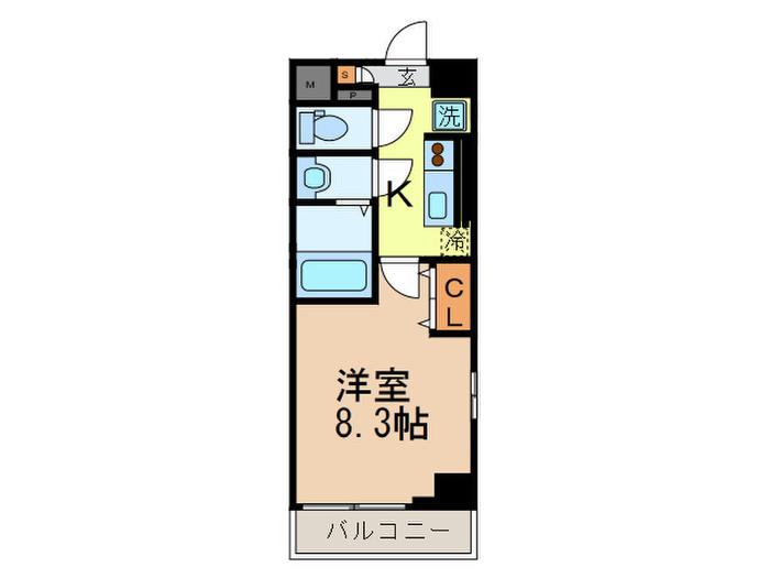 ブランピュール木場公園(1K/6階)の間取り写真