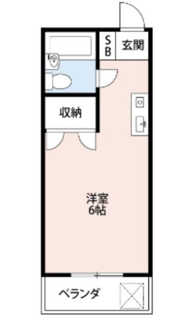 グリーンパーク小手指(ワンルーム/3階)の間取り写真