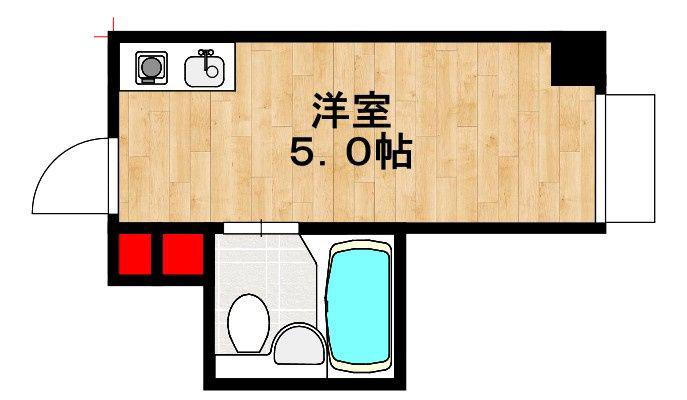 ラパンジール本田I(ワンルーム/9階)の間取り写真