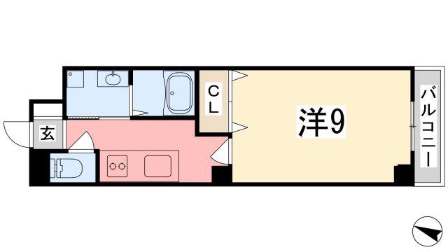 AXIO(1K/4階)の間取り写真