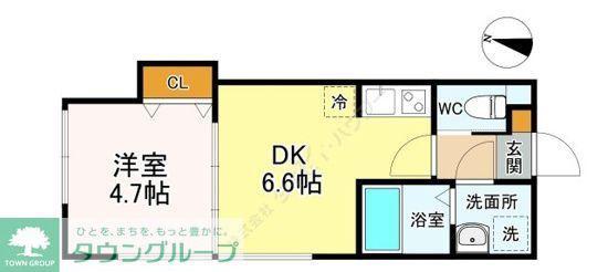 EILA三郷中央(1DK/1階)の間取り写真