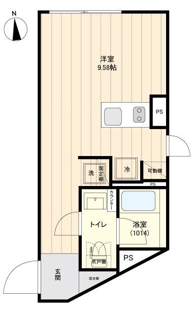 レクス武蔵小山(ワンルーム/5階)の間取り写真