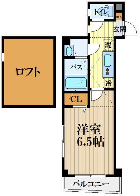 モン・シャトー高円寺北(1K/4階)の間取り写真
