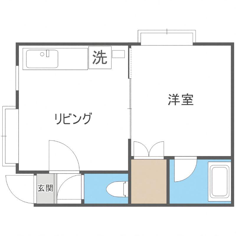 第30森宅建マンション(1DK/2階)の間取り写真