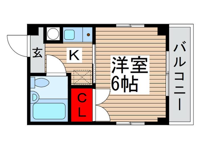 アビタシオン南柏(1K/3階)の間取り写真