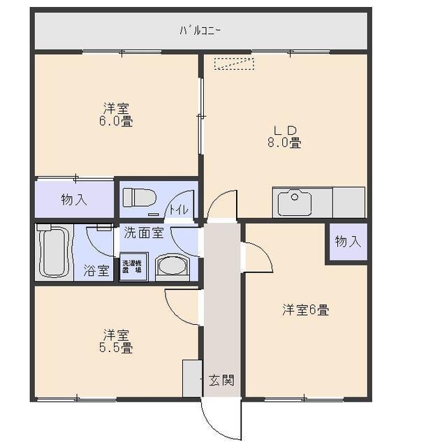 アルツ新川崎(3DK/3階)の間取り写真