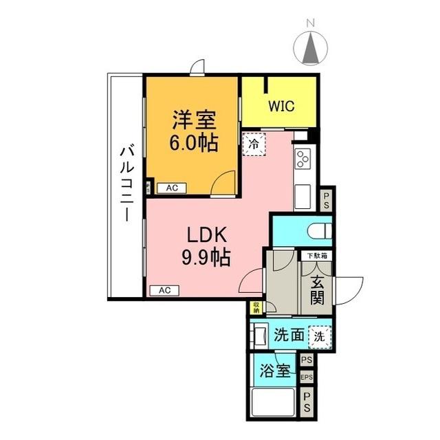 ブリスコート(1LDK/2階)の間取り写真