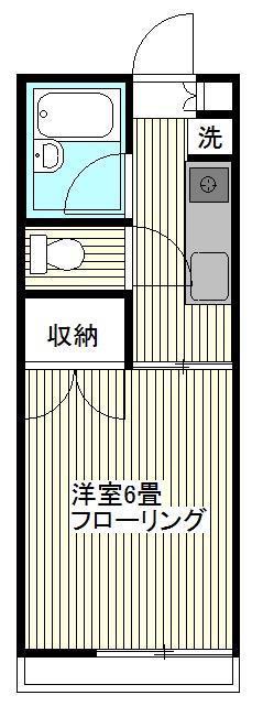 メゾンドタニ(1K/2階)の間取り写真