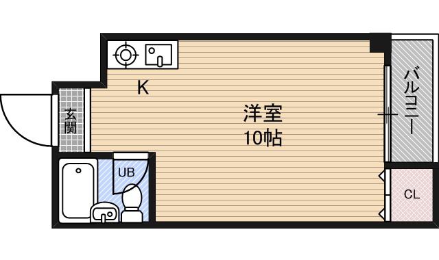 ファンシー都島(ワンルーム/7階)の間取り写真