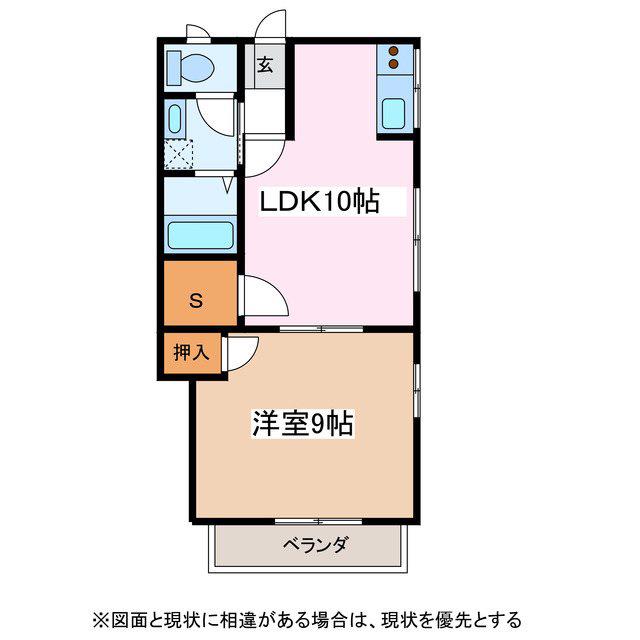 ハイツミヤ(1LDK/1階)の間取り写真