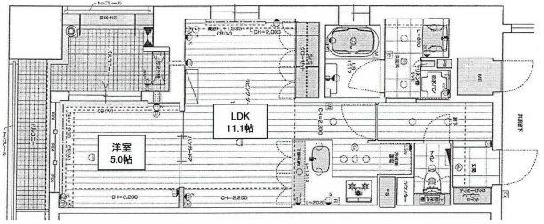 リーガル西長堀II(1LDK/14階)の間取り写真