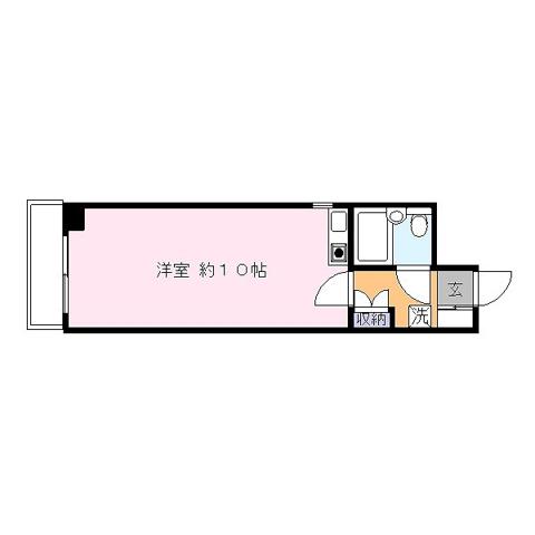 アビシニー新杉田(ワンルーム/3階)の間取り写真