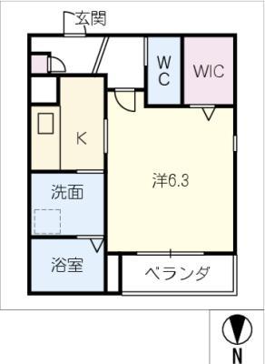 HEBEL VENTO(1K/2階)の間取り写真