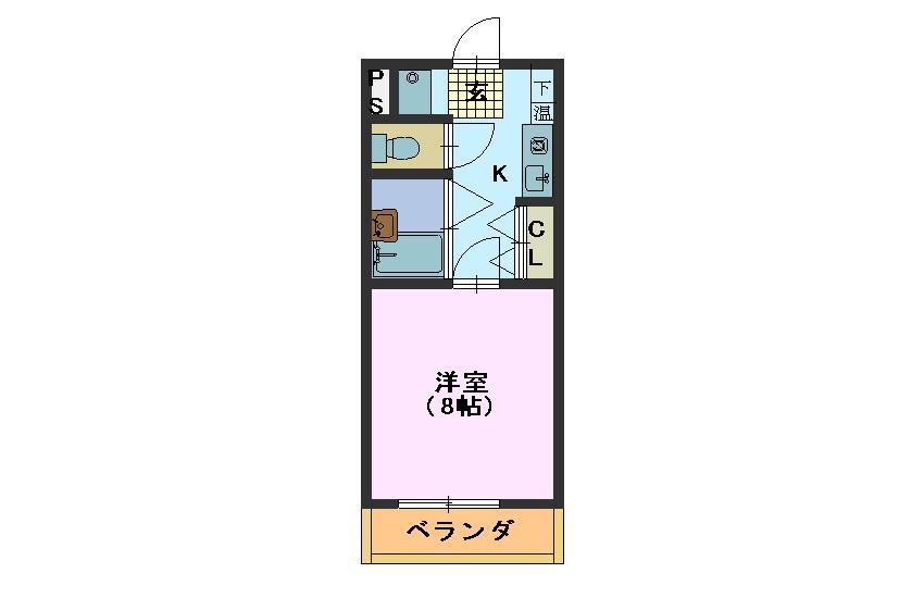 アビタシオンローザ(1K/1階)の間取り写真