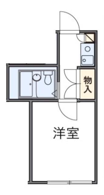 レオパレスハーモニーハイツ十条(1K/2階)の間取り写真