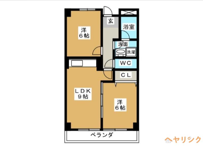 日進エクセルハイツ(2LDK/8階)の間取り写真
