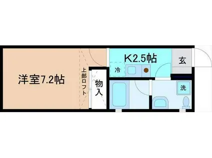 キャッスル石引(1K/1階)の間取り写真