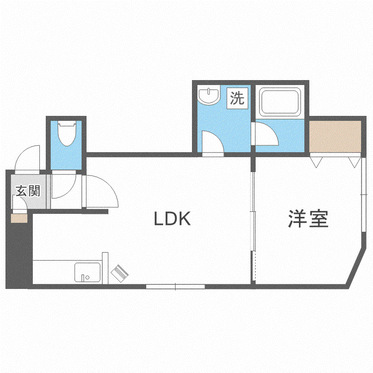 ヴェステン(1LDK/2階)の間取り写真