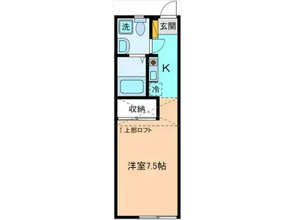 サンフラワー高尾台(1K/2階)の間取り写真