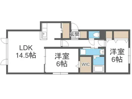 ラ・シュエット上江別西町(2LDK/1階)の間取り写真