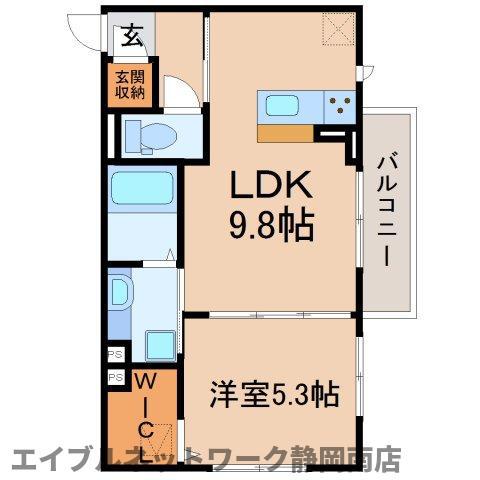 グランヴィラージュ(1LDK/1階)の間取り写真