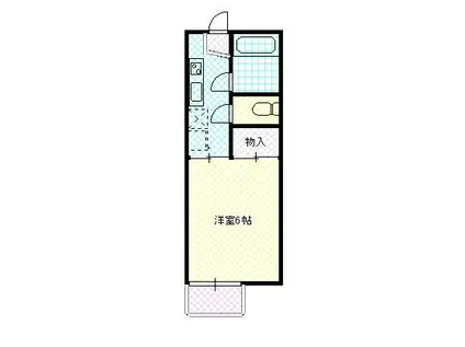 アップルハイツ葉山(1K/2階)の間取り写真