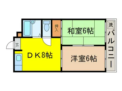 新川レジデンス(2DK/2階)の間取り写真